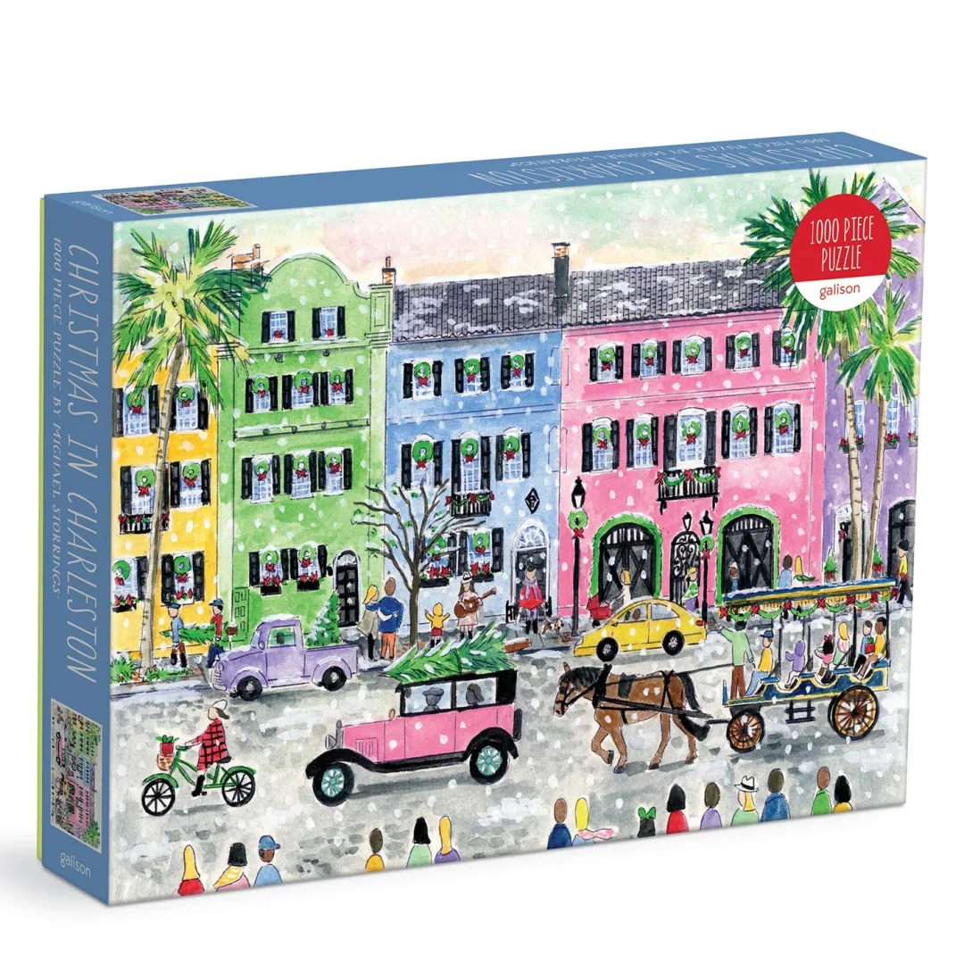 Galison Michael Storrings Christmas in Charleston 1000 Piece Puzzle