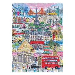 Galison Michael Storrings Cities Around the World 1000 Piece Puzzle