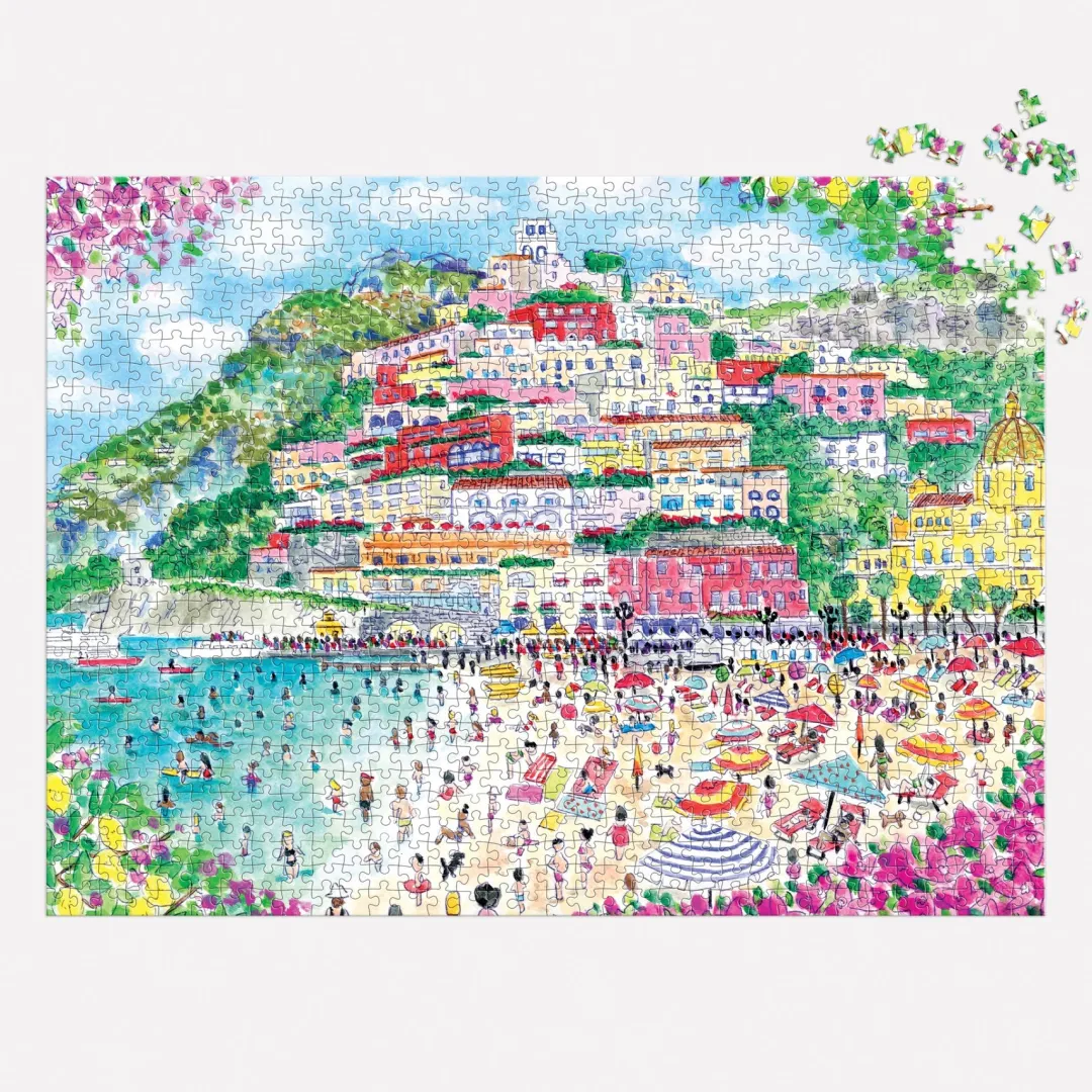 Galison Michael Storrings Coast of Italy 1000 Piece Puzzle