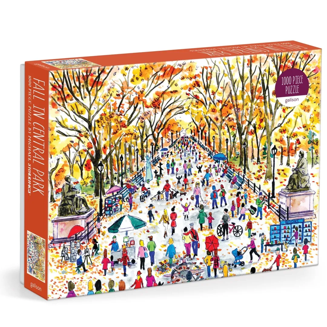 Galison Michael Storrings Fall in Central Park 1000 Piece Puzzle