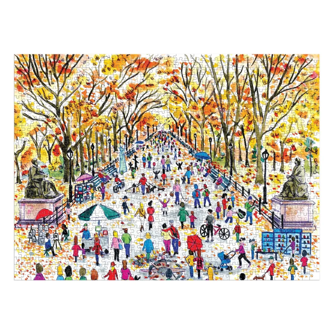 Galison Michael Storrings Fall in Central Park 1000 Piece Puzzle