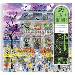 Galison Michael Storrings Haunted House 500 Piece Glow in the Dark Puzzle