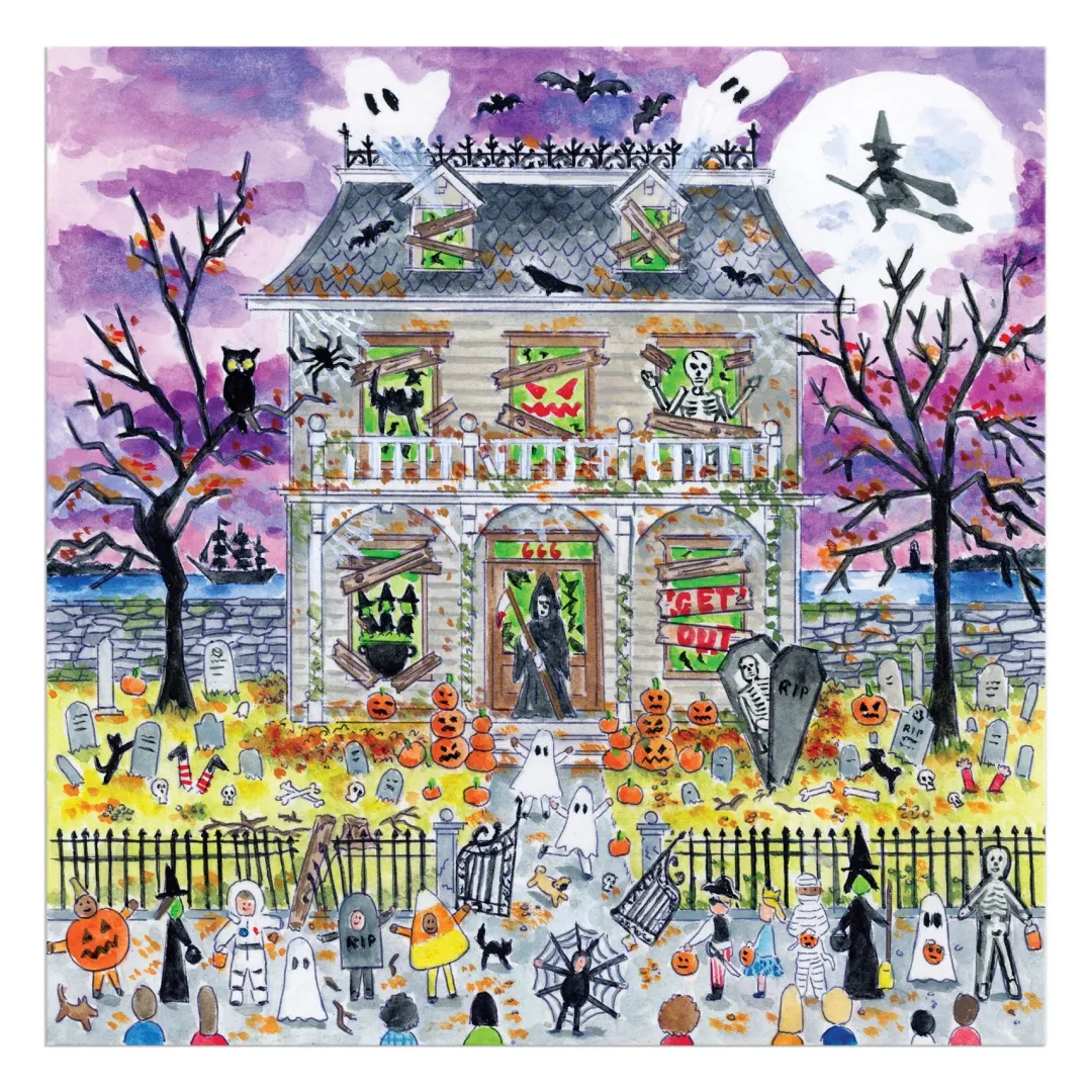 Galison Michael Storrings Haunted House 500 Piece Glow in the Dark Puzzle