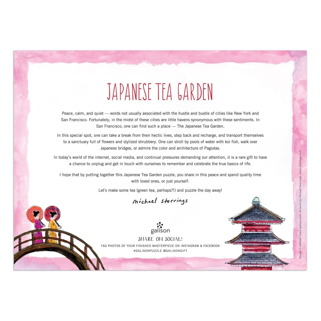 Galison Michael Storrings Japanese Tea Garden 300 Piece Jigsaw Puzzle