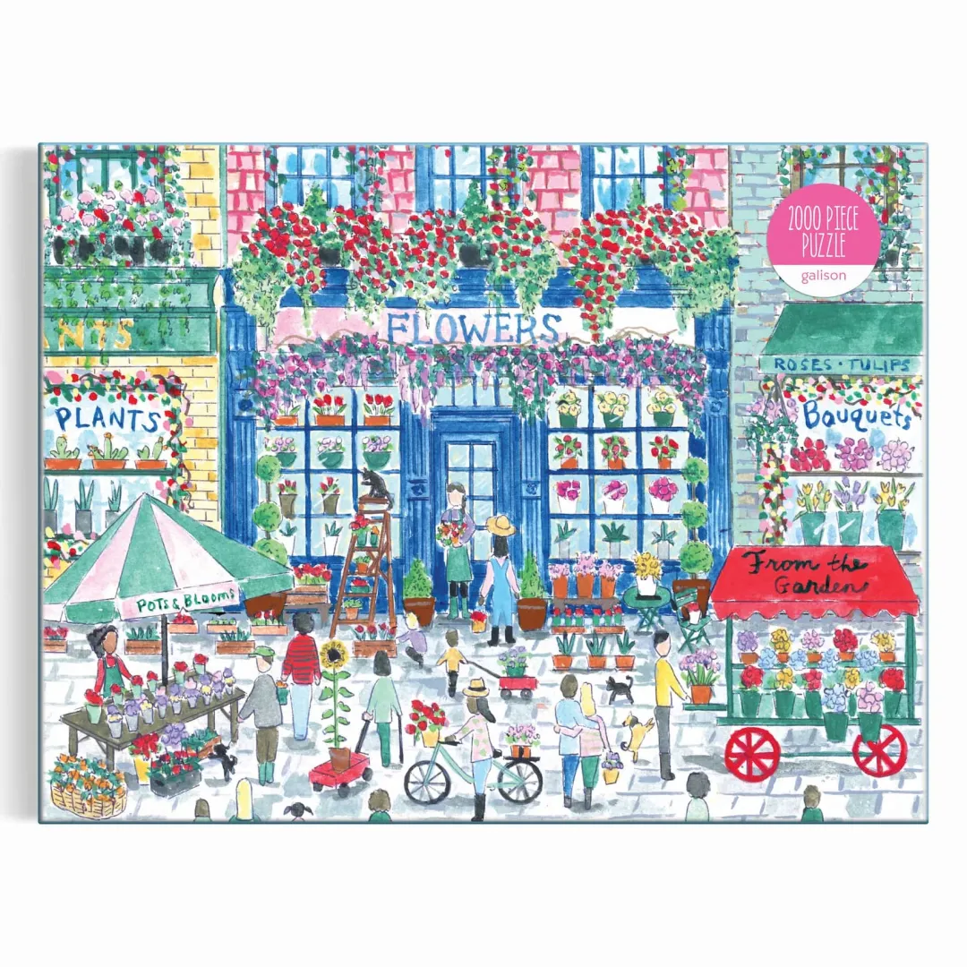 Galison Michael Storrings Market in Bloom 2000 Piece Puzzle