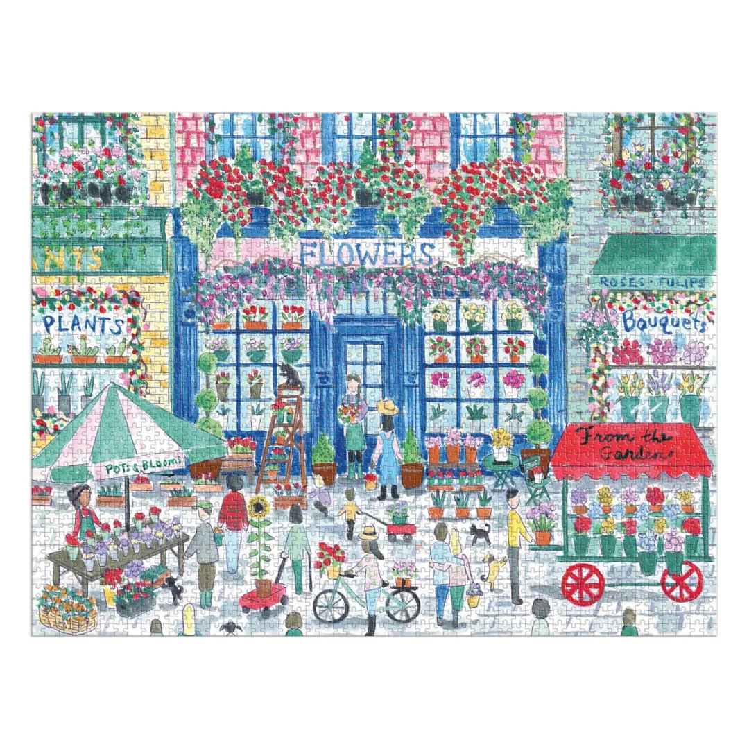 Galison Michael Storrings Market in Bloom 2000 Piece Puzzle