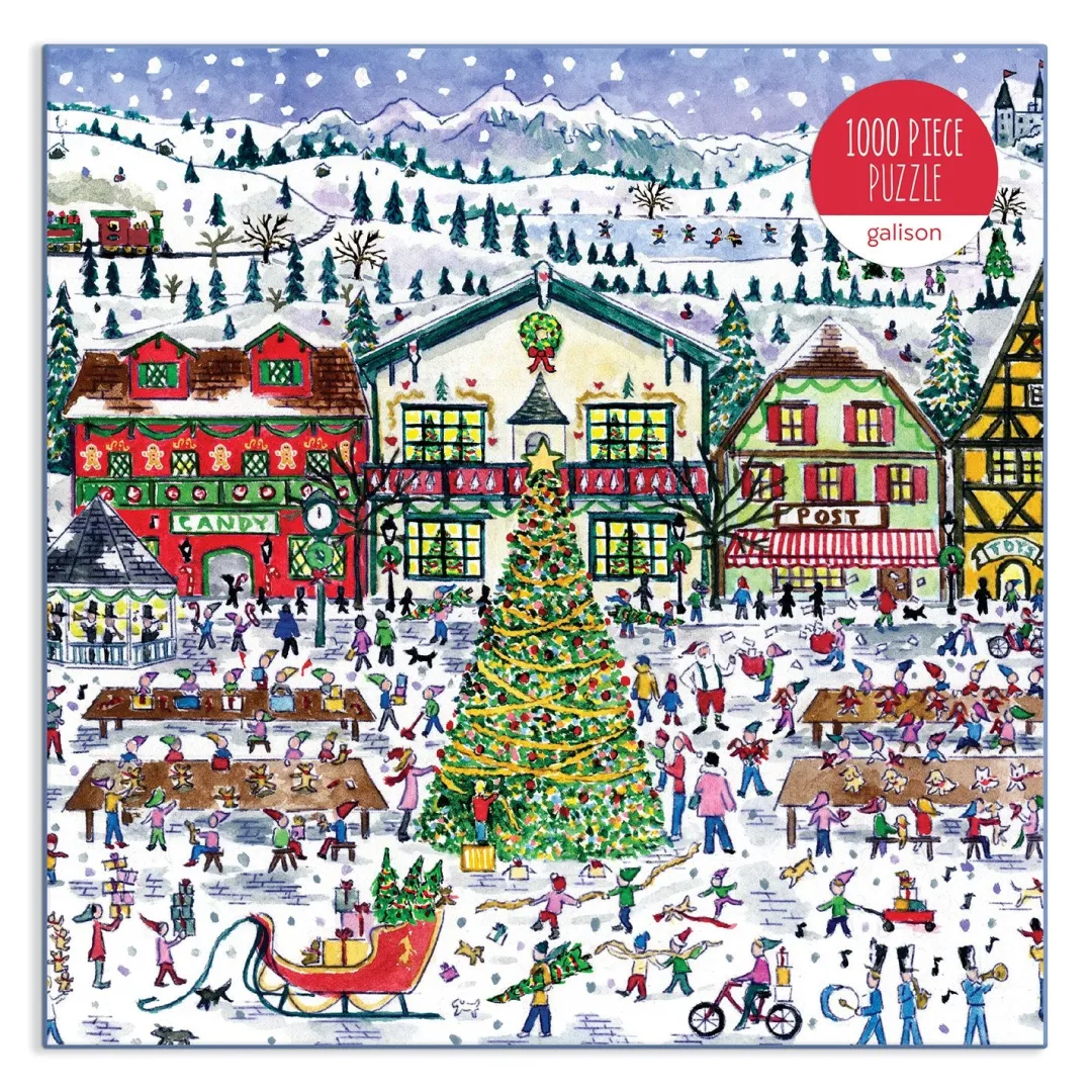 Galison Michael Storrings Santa's Village 1000 Piece Puzzle