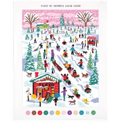 Galison Michael Storrings Snow Day 11x14 Paint by Number Kit