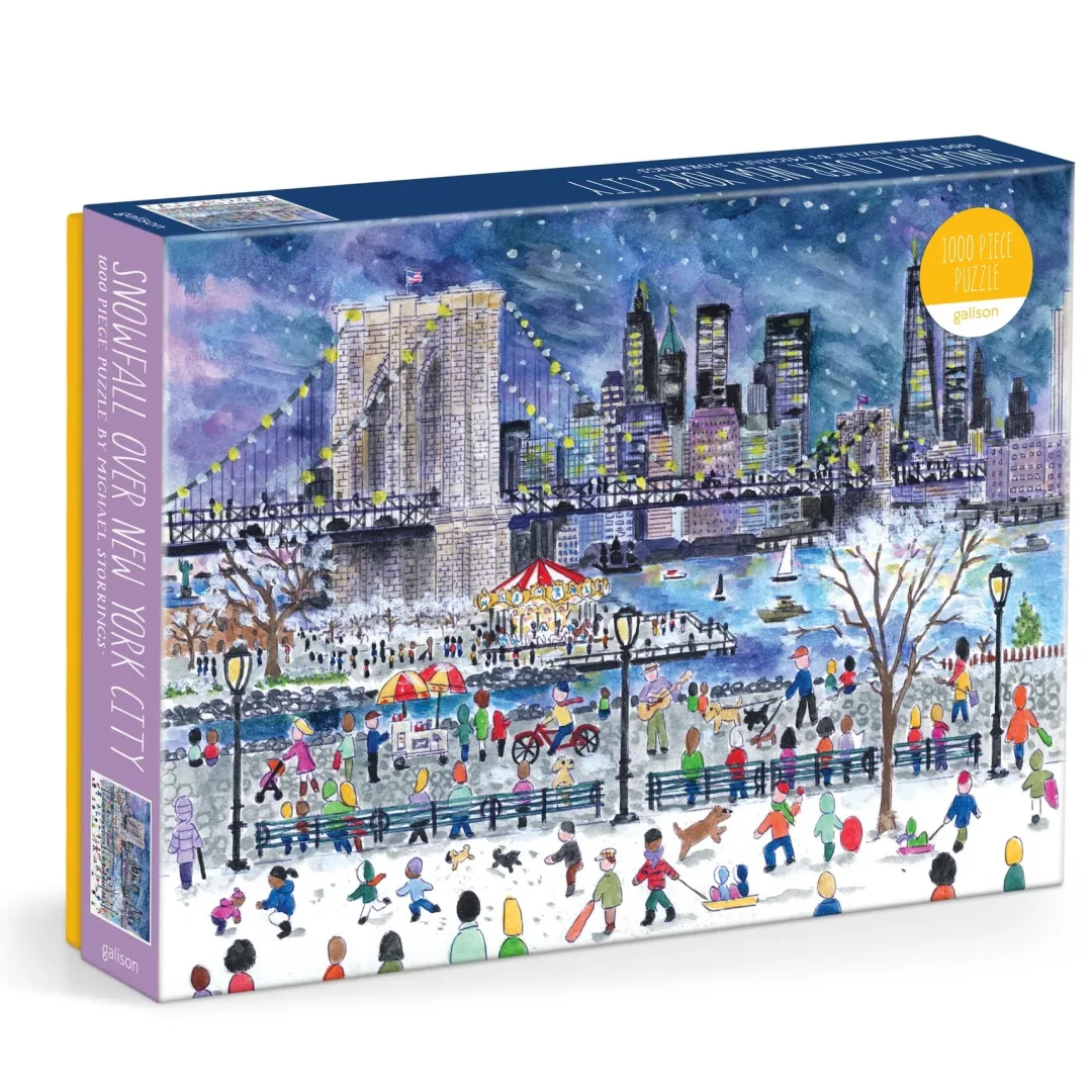 Galison Michael Storrings Snowfall Over New York City 1000 Piece Puzzle