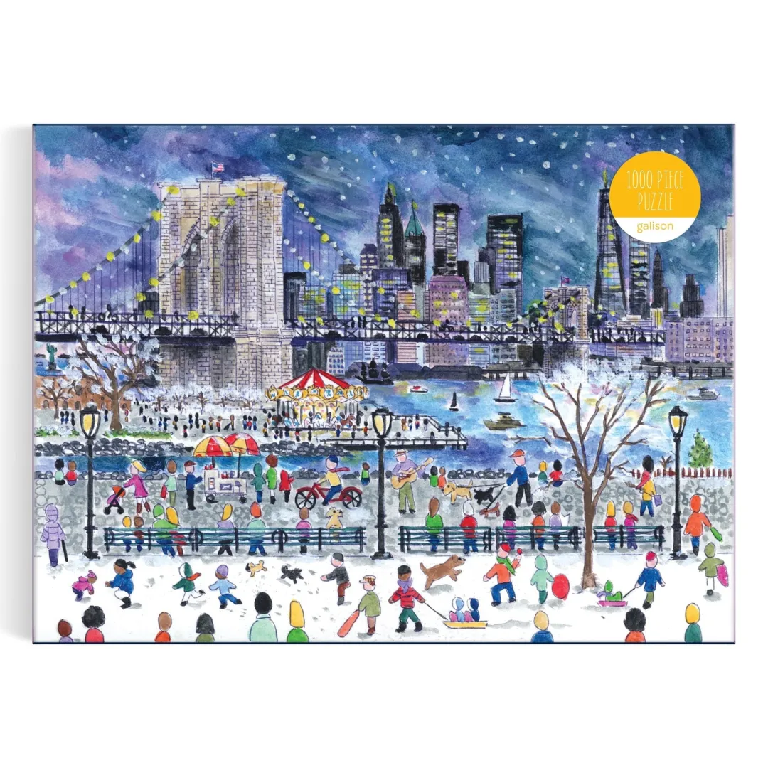 Galison Michael Storrings Snowfall Over New York City 1000 Piece Puzzle