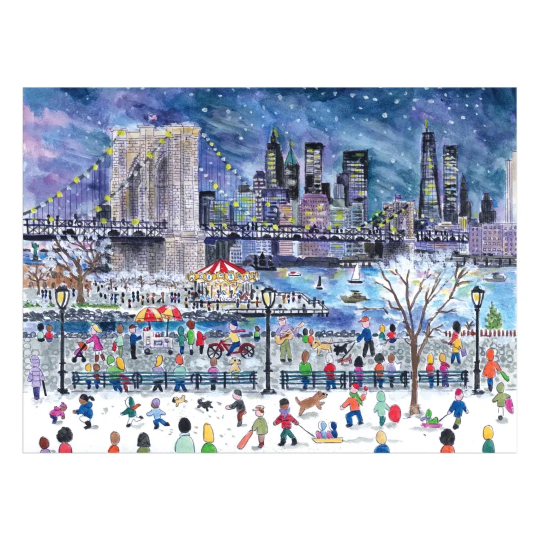 Galison Michael Storrings Snowfall Over New York City 1000 Piece Puzzle