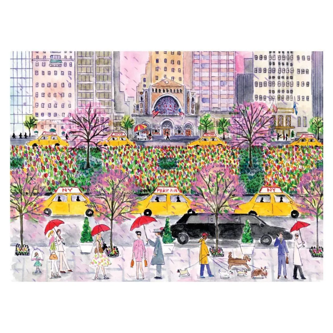 Galison Michael Storrings Spring On Park Avenue 1000 Piece Jigsaw Puzzle
