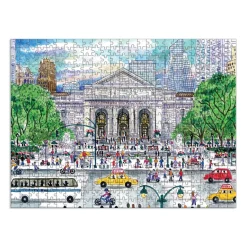 Galison Michael Storrings Springtime at the Library 500 Piece Double-Sided Puzzle
