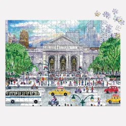 Galison Michael Storrings Springtime at the Library 500 Piece Double-Sided Puzzle
