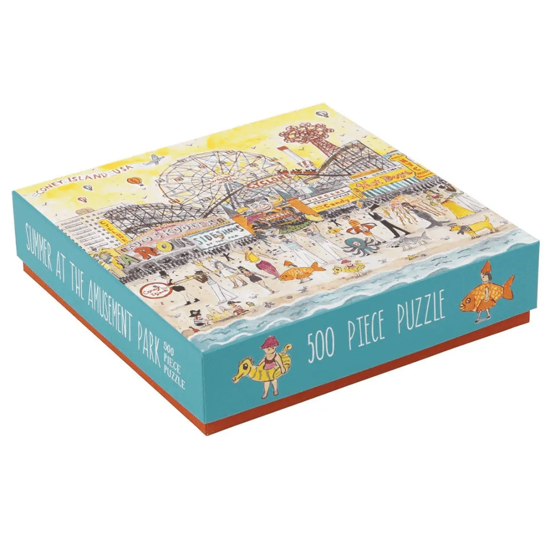 Galison Michael Storrings Summer at the Amusement Park 500 Piece Jigsaw Puzzle