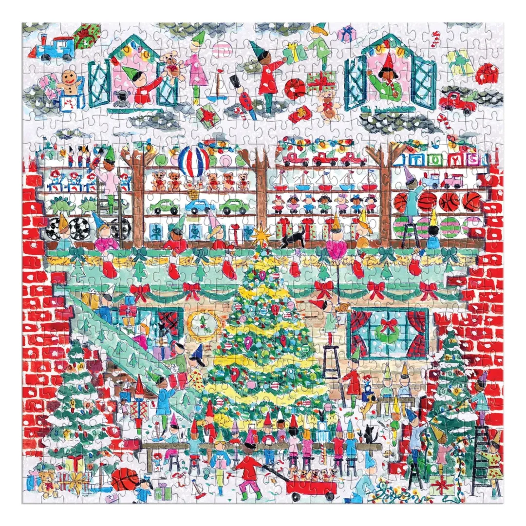 Galison Michael Storrings Toy Workshop 500 Piece Foil Puzzle