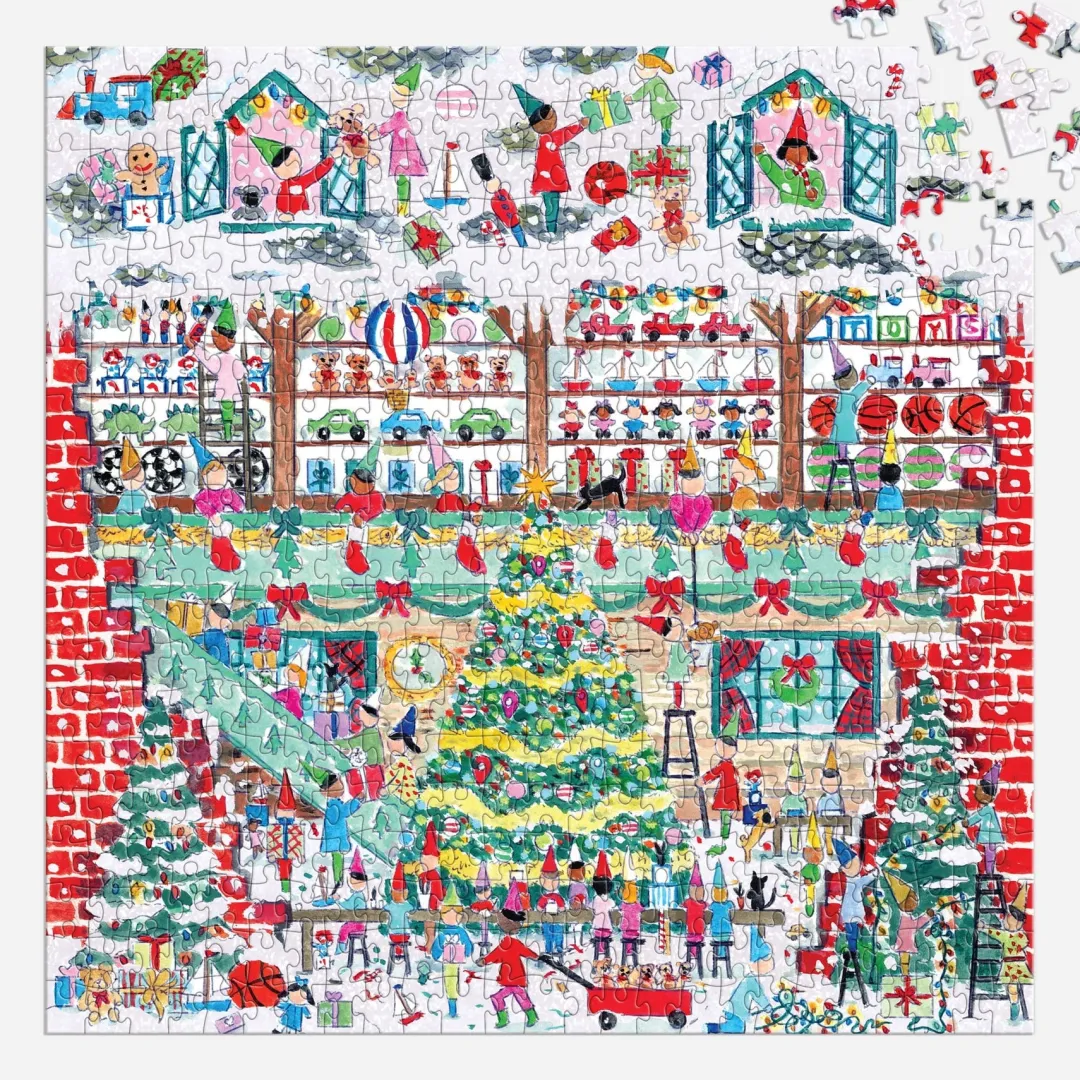 Galison Michael Storrings Toy Workshop 500 Piece Foil Puzzle