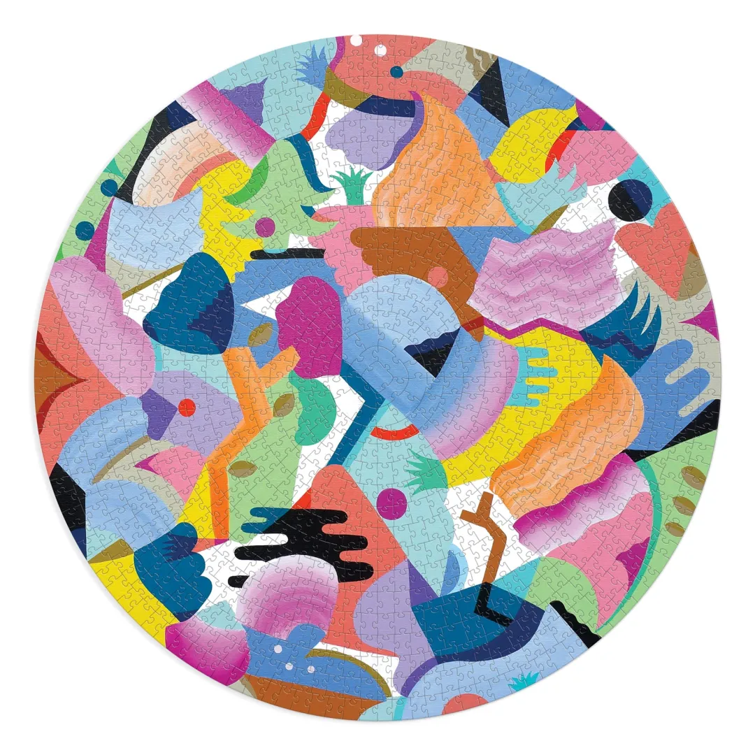 Galison Mina Hamada Luna de Flor 1000 Piece Round Puzzle