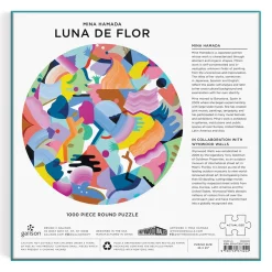 Galison Mina Hamada Luna de Flor 1000 Piece Round Puzzle
