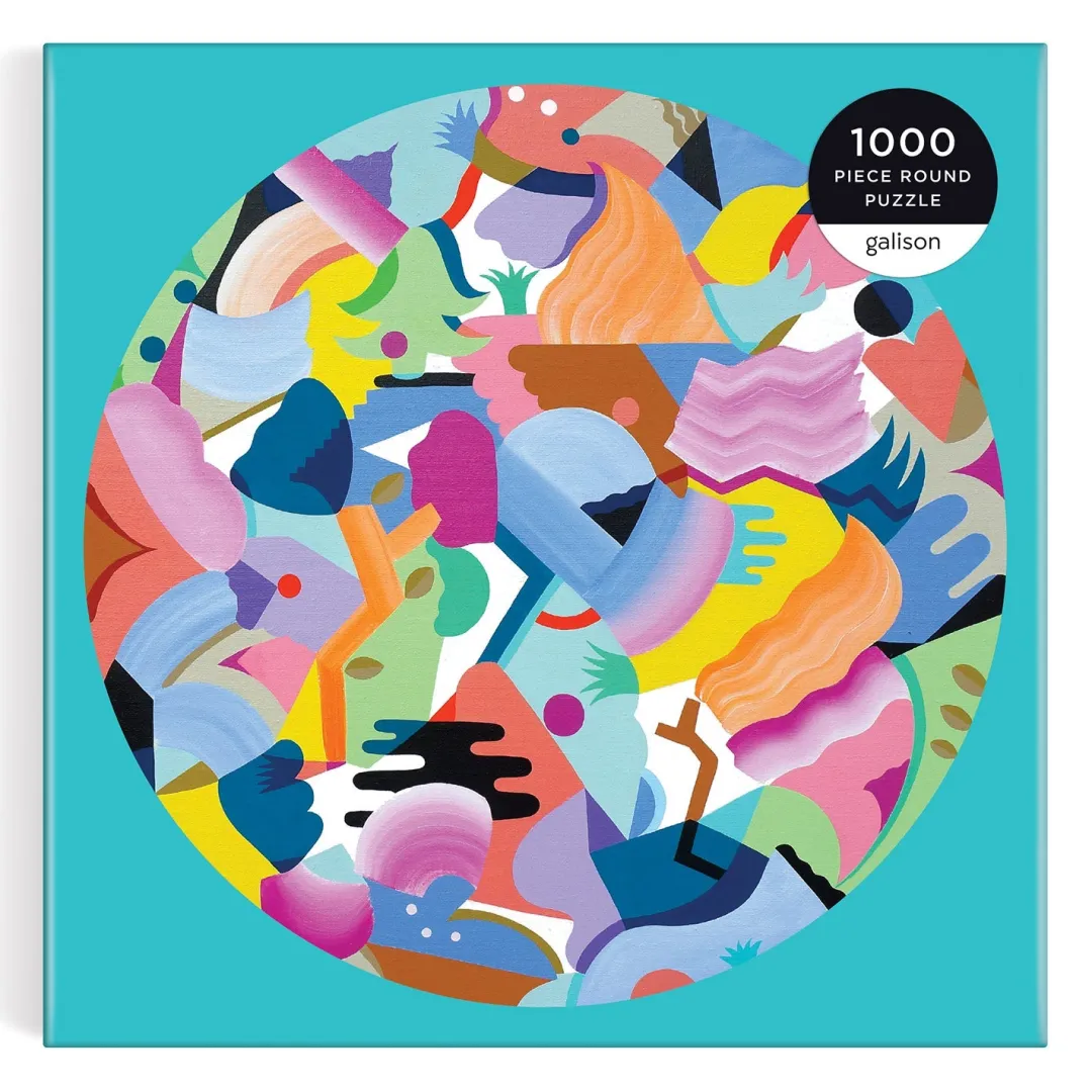 Galison Mina Hamada Luna de Flor 1000 Piece Round Puzzle