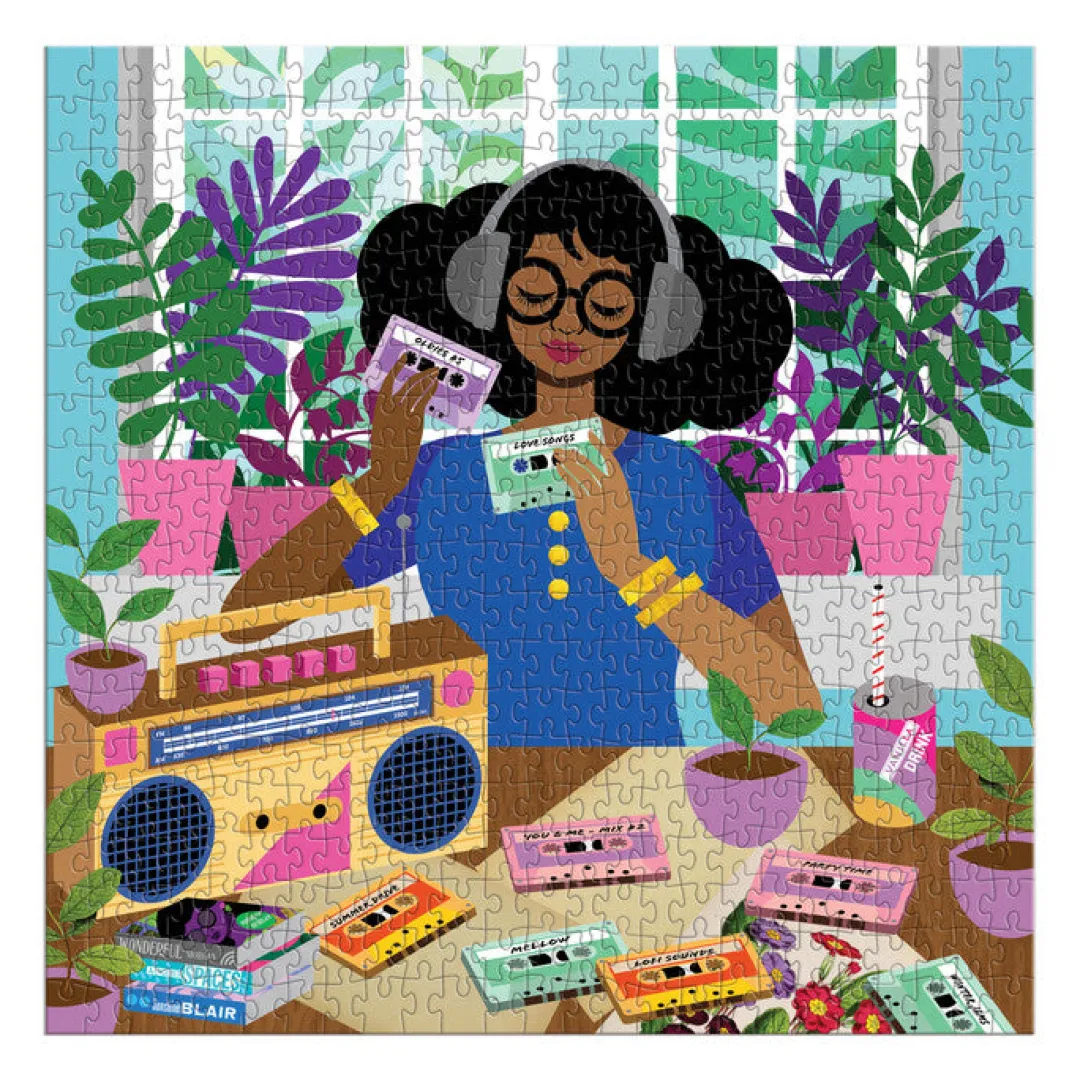 Galison Mixtape Afternoon 500 Piece Puzzle