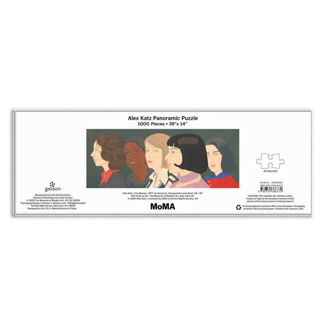 Galison MoMA Alex Katz Five Women 1000 Piece Panoramic Jigsaw Puzzle