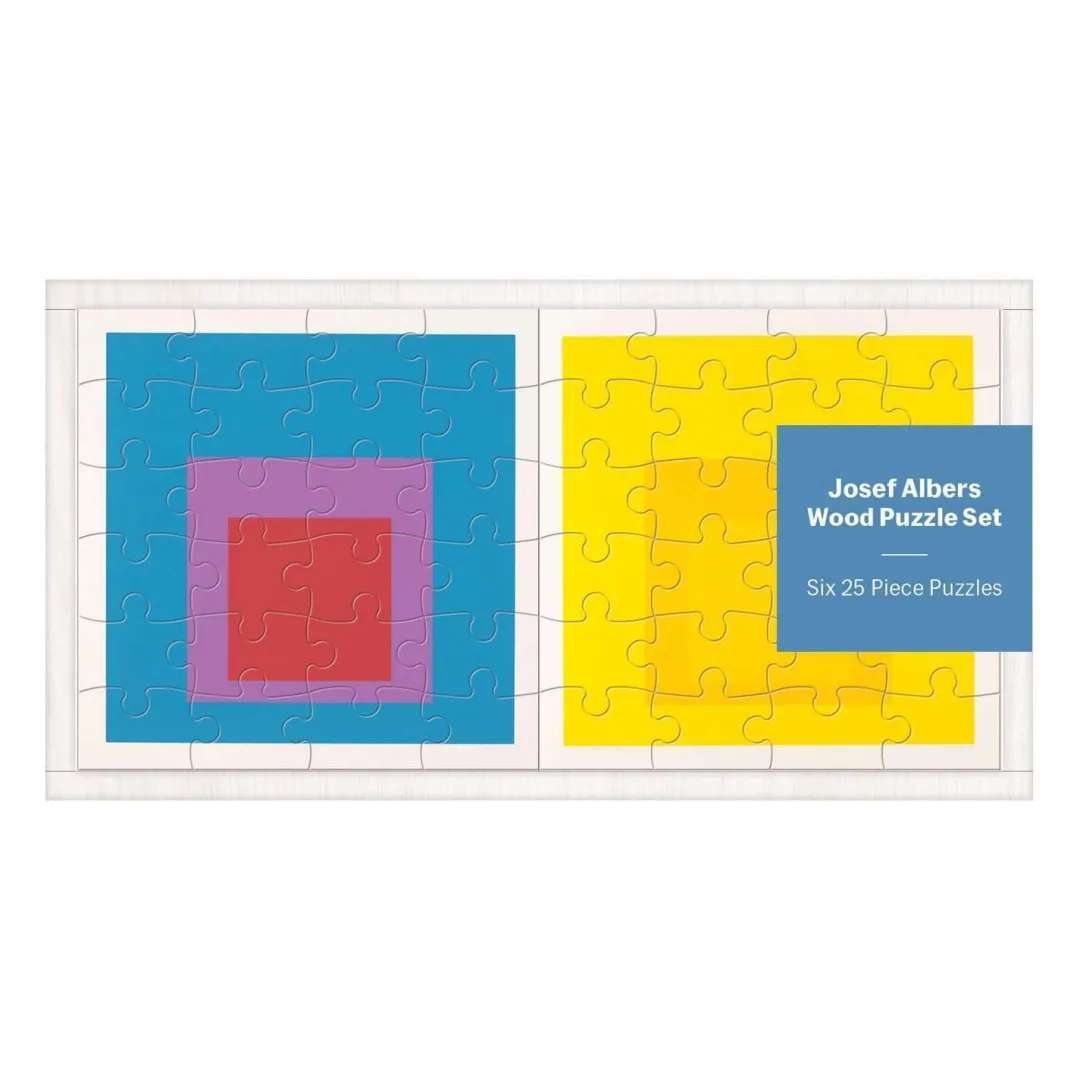 Galison MoMA Josef Albers Wood Jigsaw Puzzle Set