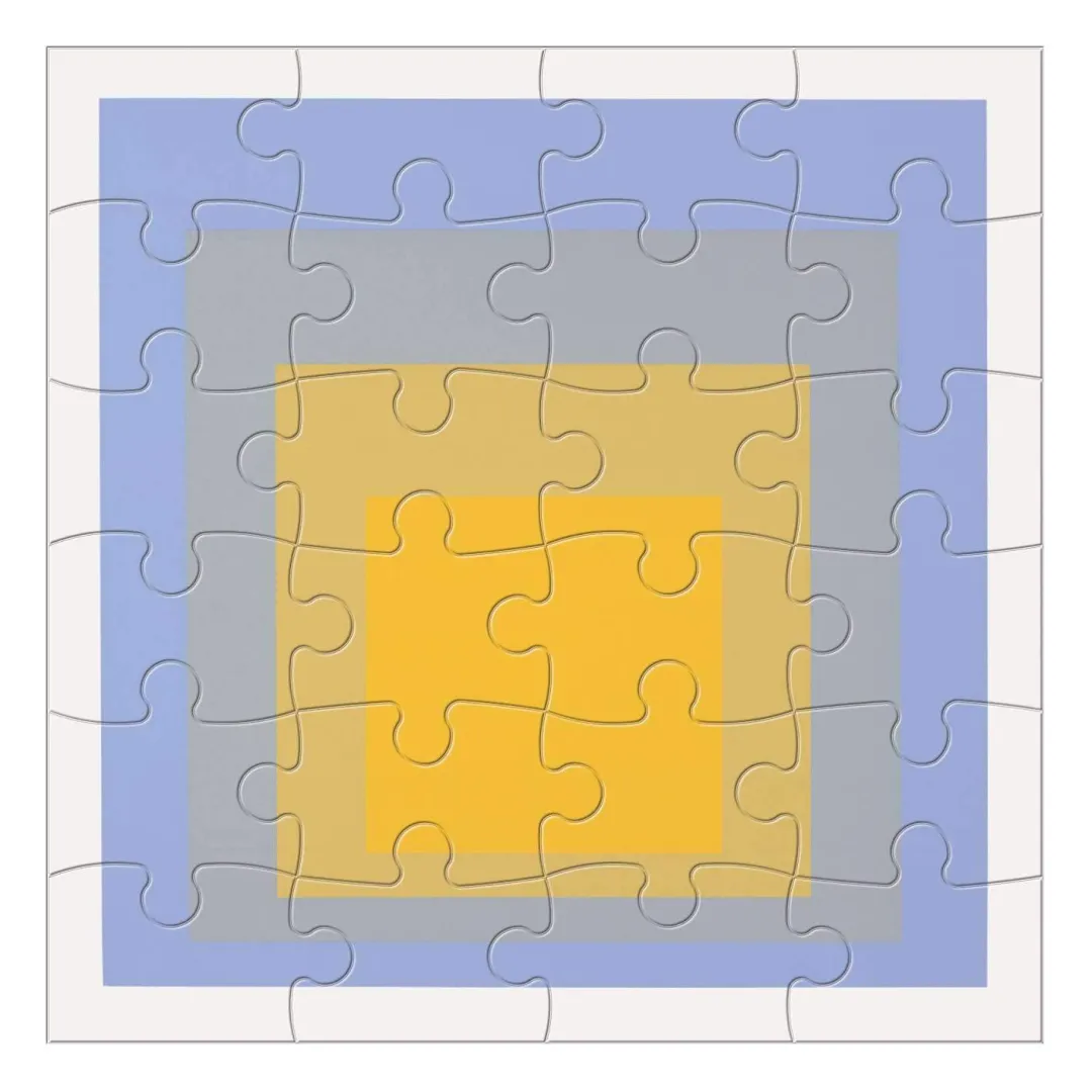 Galison MoMA Josef Albers Wood Jigsaw Puzzle Set