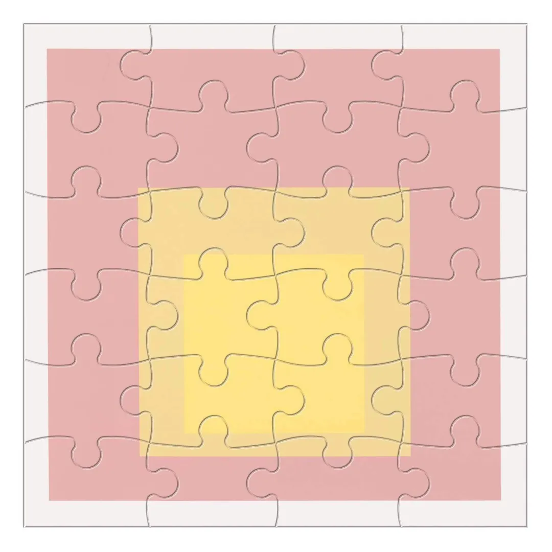Galison MoMA Josef Albers Wood Jigsaw Puzzle Set