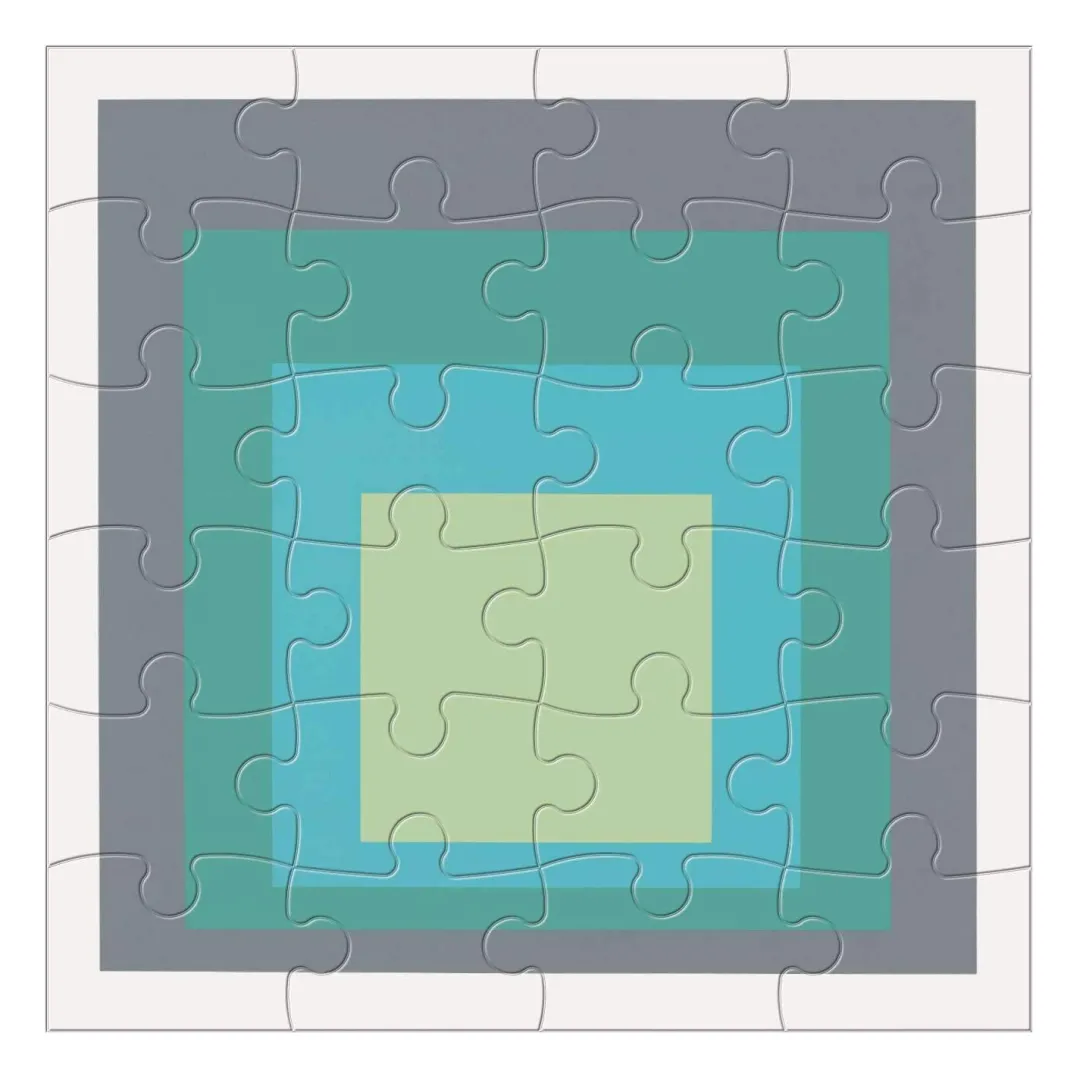 Galison MoMA Josef Albers Wood Jigsaw Puzzle Set