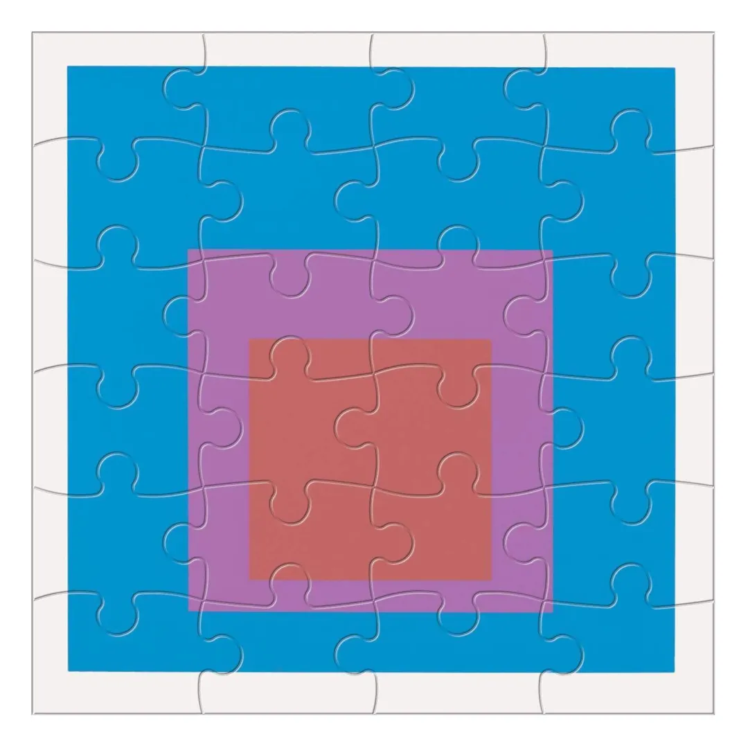 Galison MoMA Josef Albers Wood Jigsaw Puzzle Set