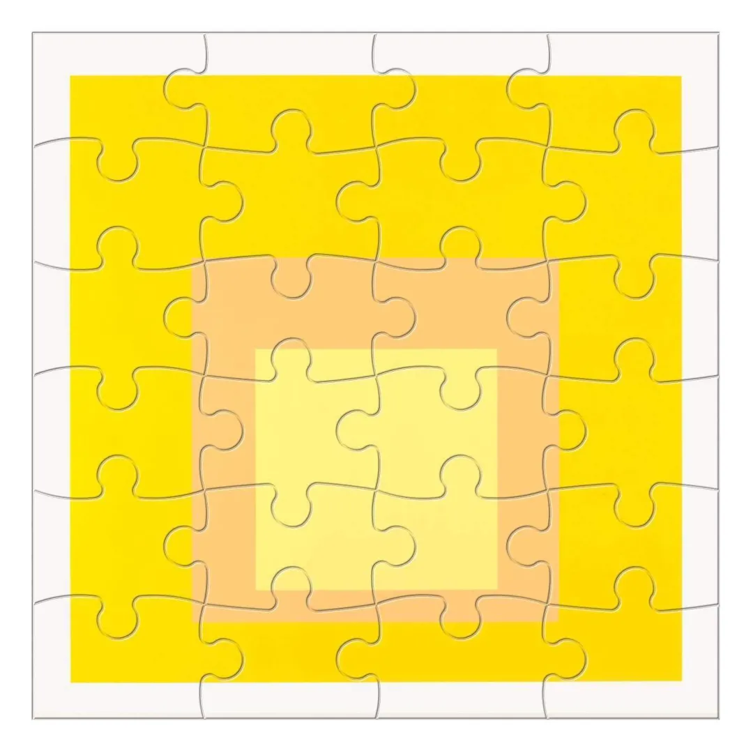 Galison MoMA Josef Albers Wood Jigsaw Puzzle Set