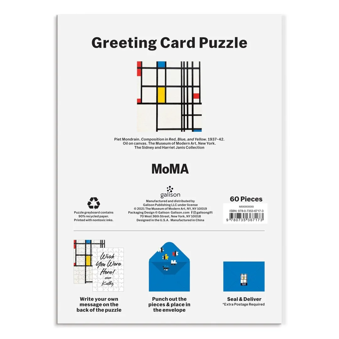 Galison MoMA Mondrian Greeting Card Puzzle