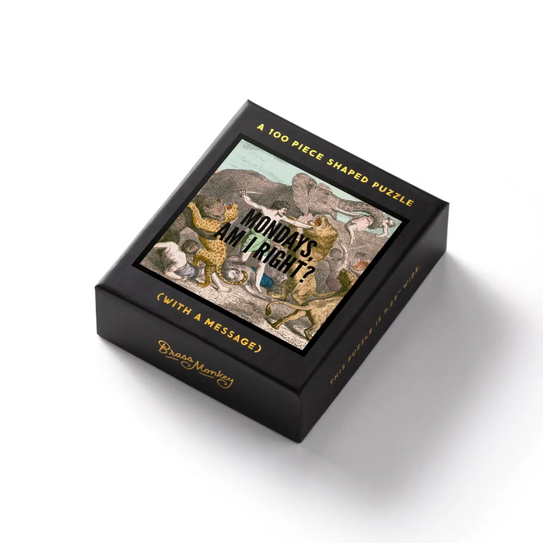 Galison Mondays, Am I Right? 100 Piece Mini Shaped Puzzle