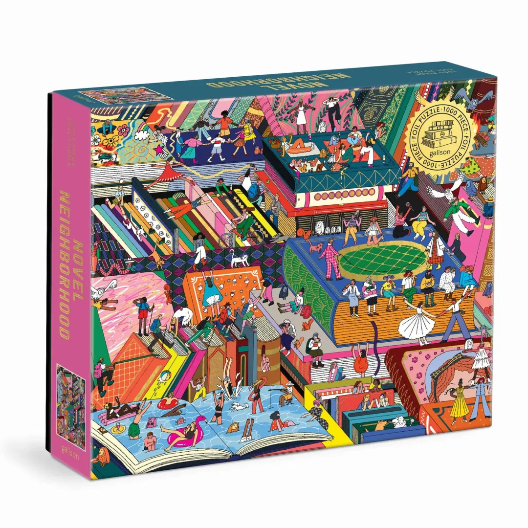 Galison Novel Neighborhood 1000 Piece Foil Puzzle