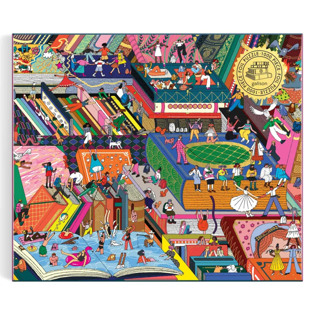 Galison Novel Neighborhood 1000 Piece Foil Puzzle