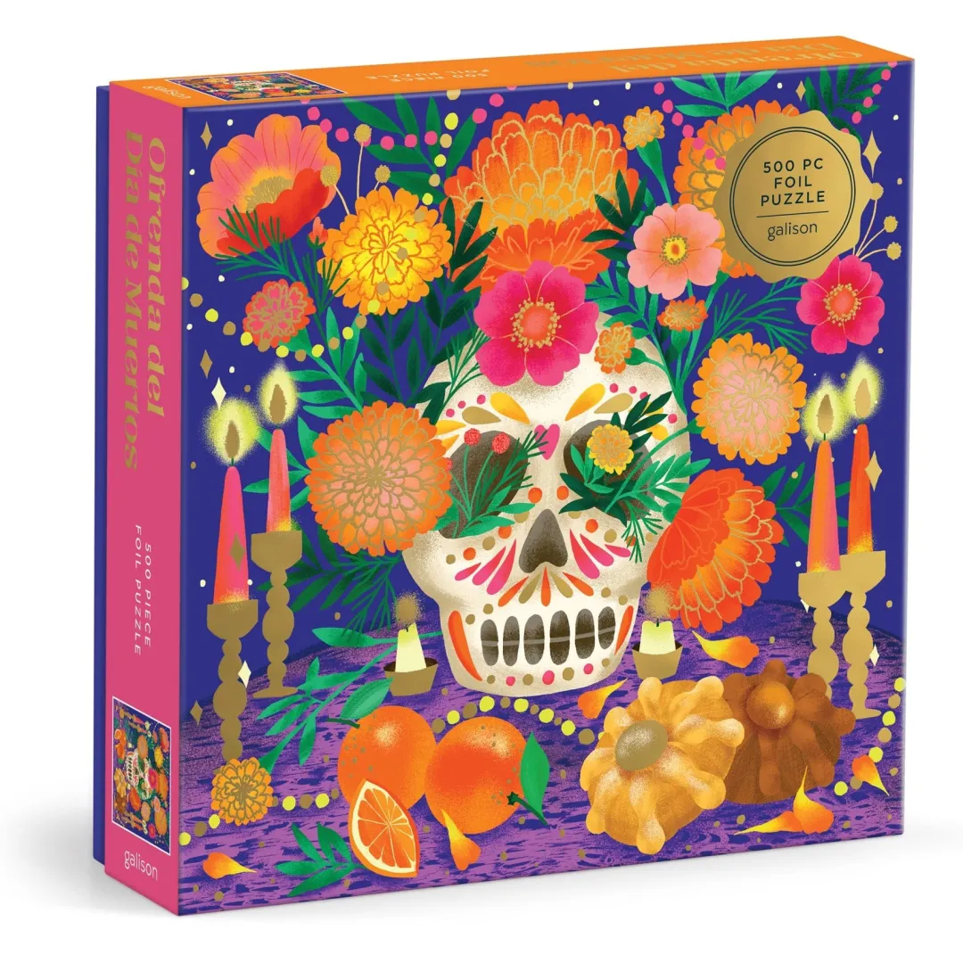 Galison Ofrenda del Día de Muertos 500 Piece Foil Puzzle