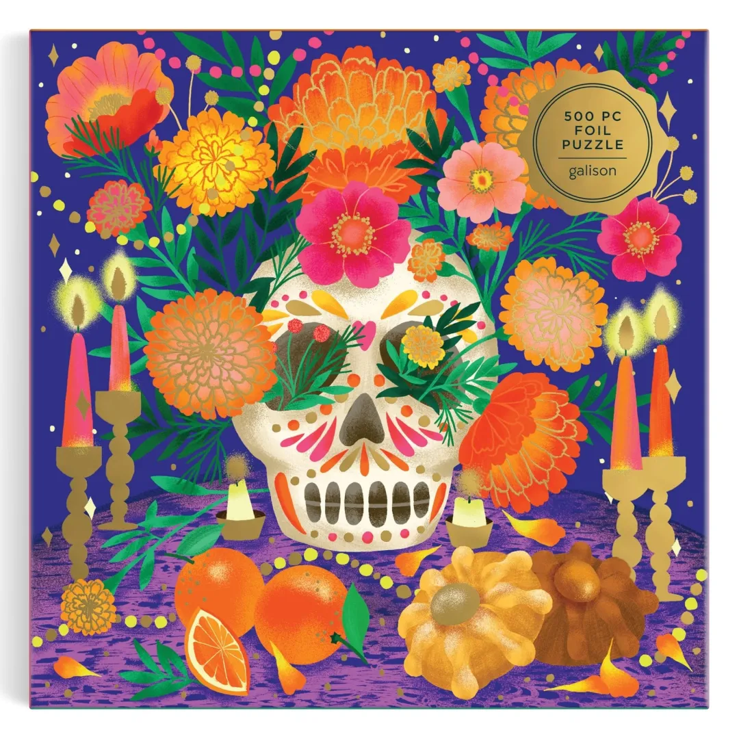 Galison Ofrenda del Día de Muertos 500 Piece Foil Puzzle