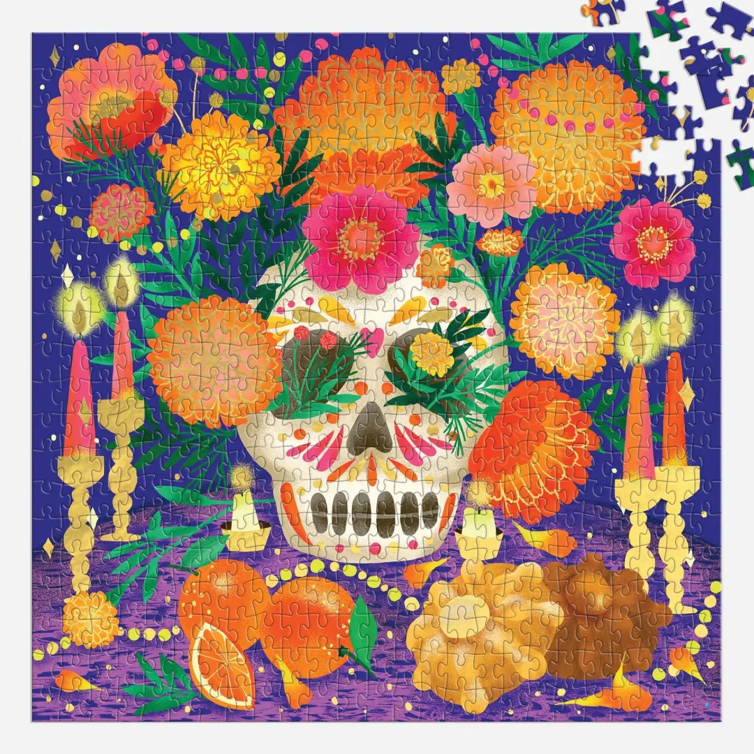 Galison Ofrenda del Día de Muertos 500 Piece Foil Puzzle