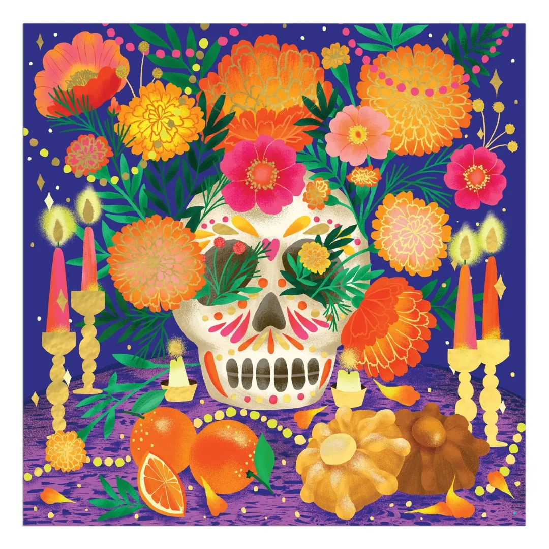 Galison Ofrenda del Día de Muertos 500 Piece Foil Puzzle