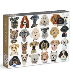 Galison Paper Dogs 1000 Piece Puzzle