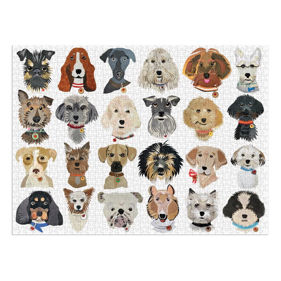 Galison Paper Dogs 1000 Piece Puzzle