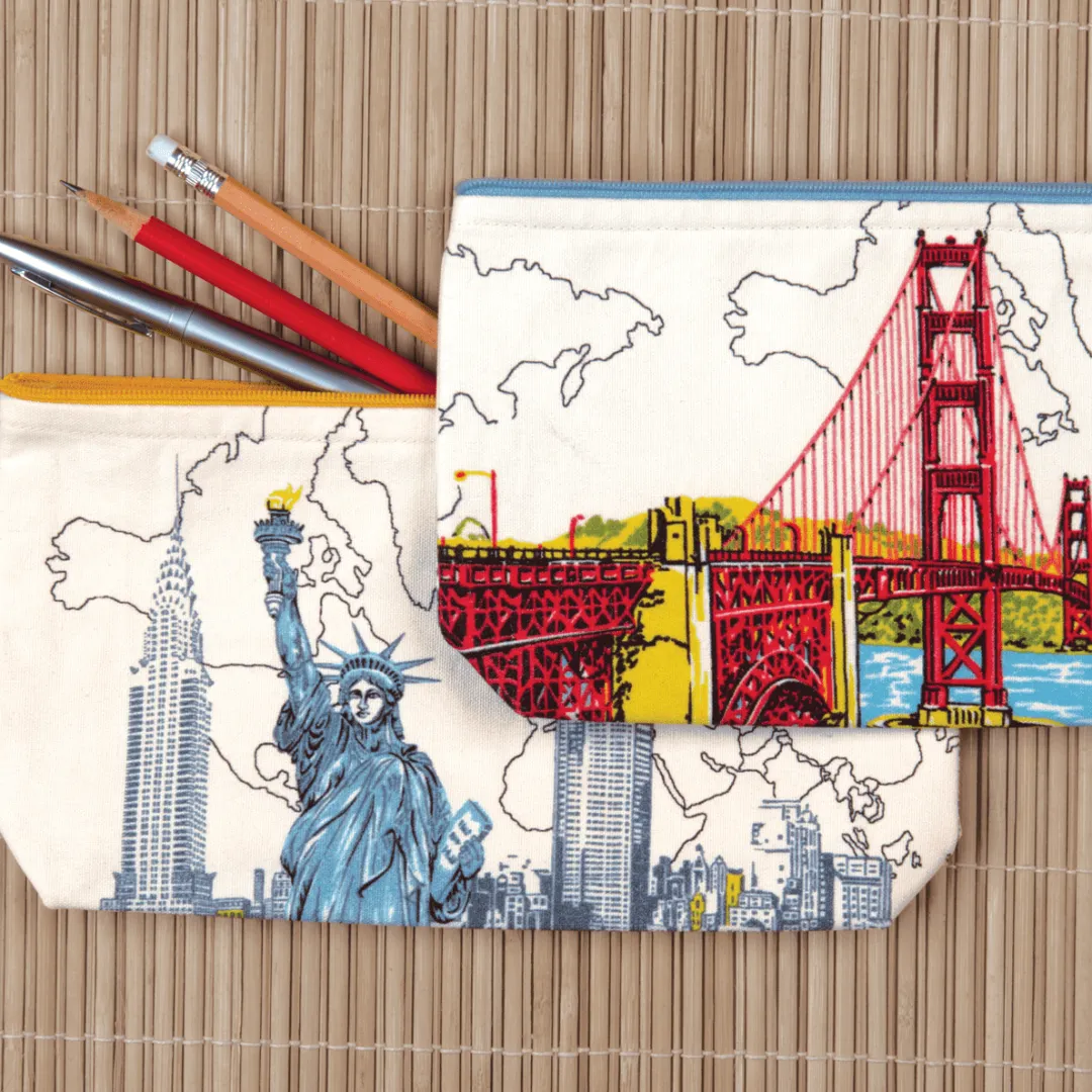 Galison Paris Eiffel Tower Handmade Pouch