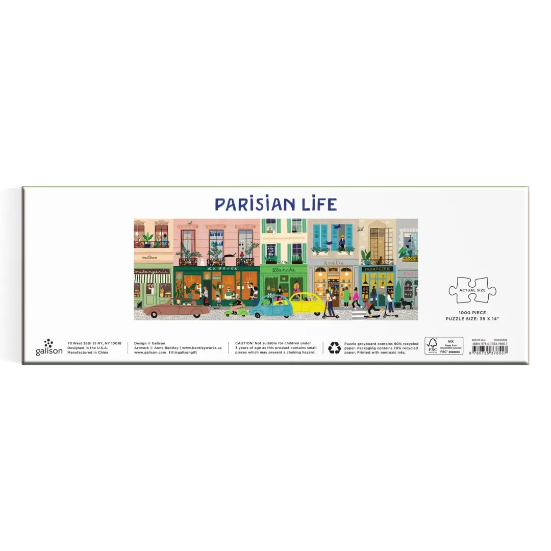 Galison Parisian Life 1000 Piece Panoramic Puzzle