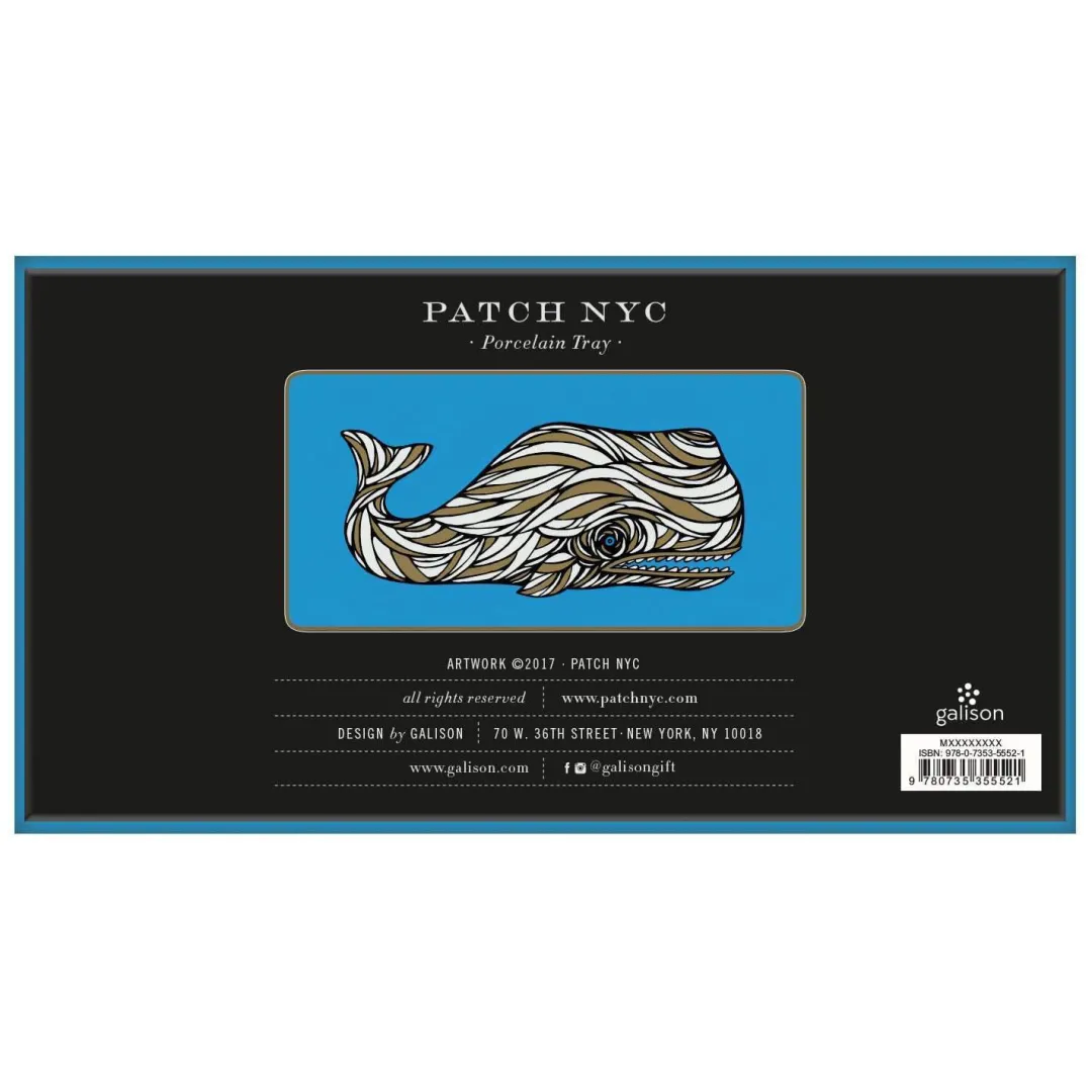 Galison Patch NYC Whale Porcelain Tray