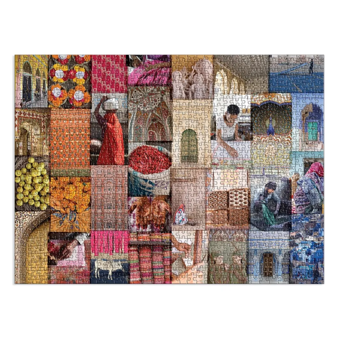 Galison Patterns of India: A Journey Through Colors, Textiles and the Vibrancy of Rajasthan 1000 Piece Jigsaw Puzzle