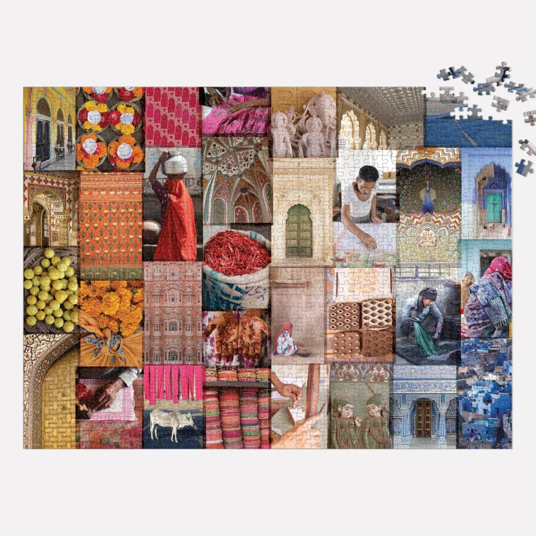 Galison Patterns of India: A Journey Through Colors, Textiles and the Vibrancy of Rajasthan 1000 Piece Jigsaw Puzzle