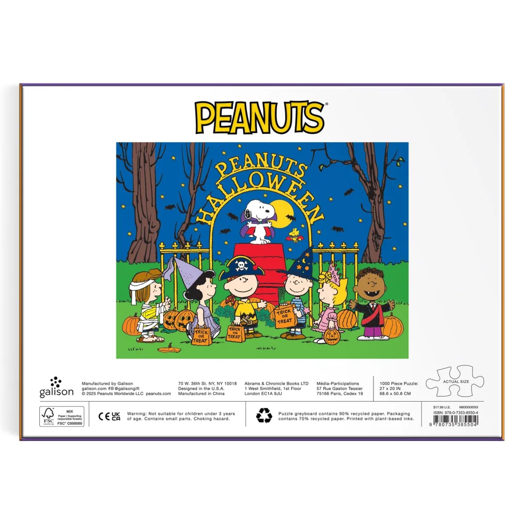 Galison Peanuts Halloween 1000 Piece Puzzle