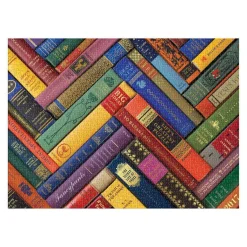 Galison Phat Dog Vintage Library 1000 Piece Foil Stamped Jigsaw Puzzle