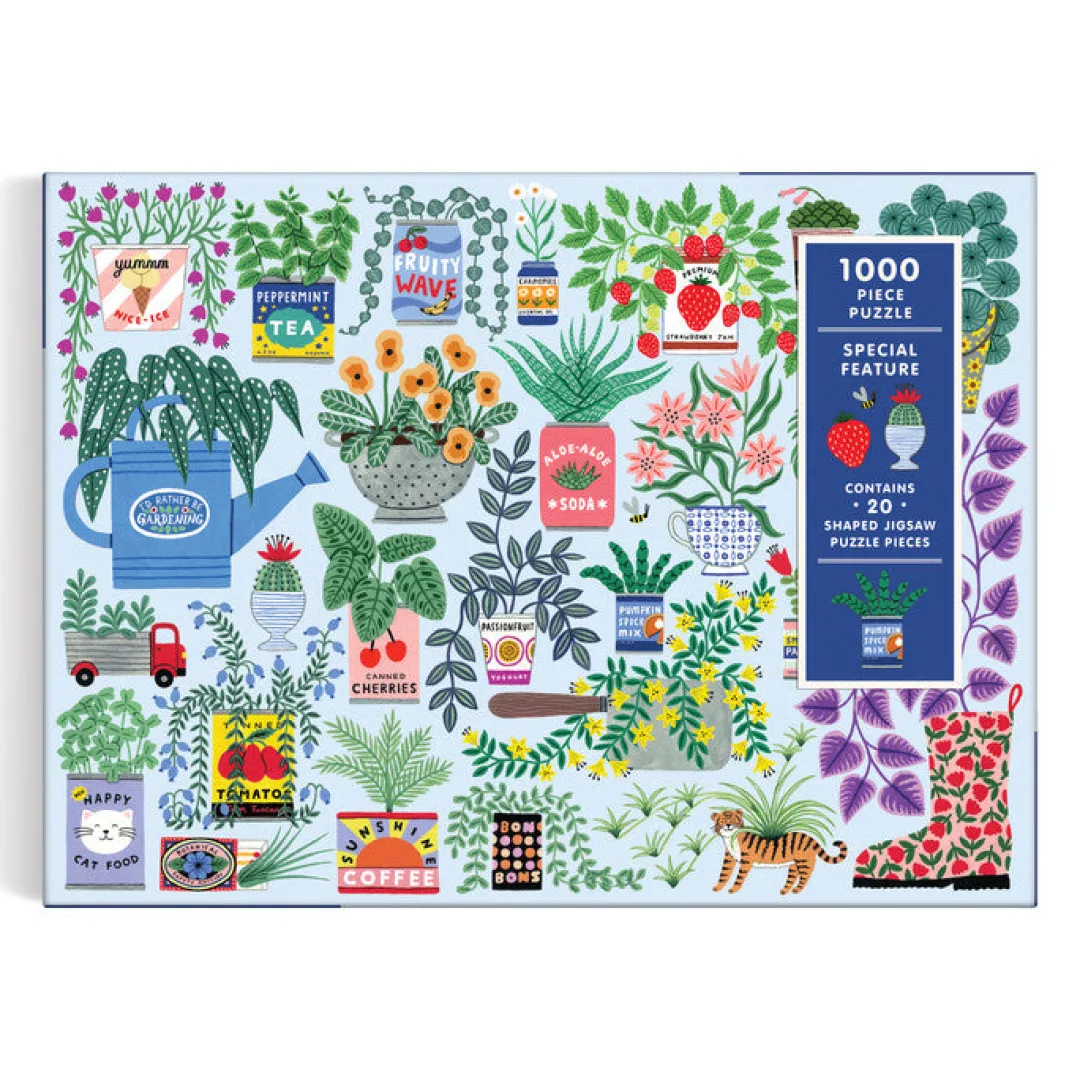 Galison Planter Perfection 1000 Piece Puzzle with Shaped Pieces